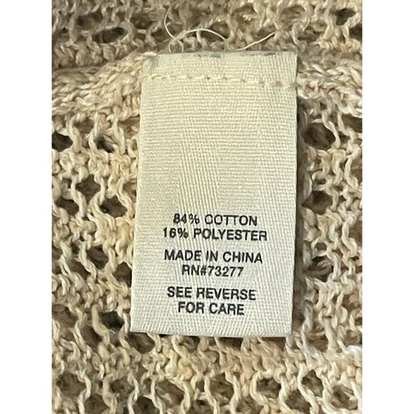 Small Mudd Women's Cream Tan Open Front Cardigan - Picture 5 of 6